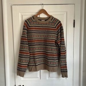J Crew Fair Isle Lambswool Sweater